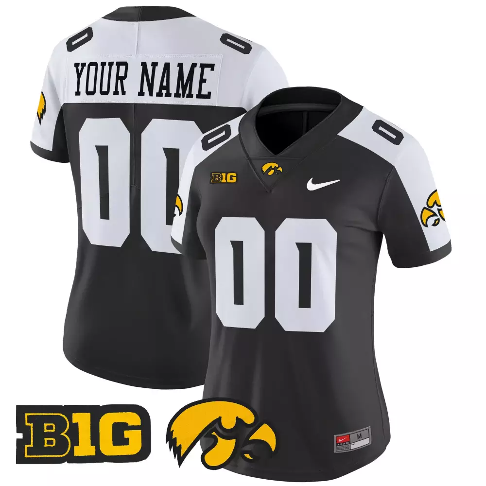 player name not visible shirt number 1 men s iowa hawkeyes yellow vapor jersey all stitched 2025 b1g embroidered patch