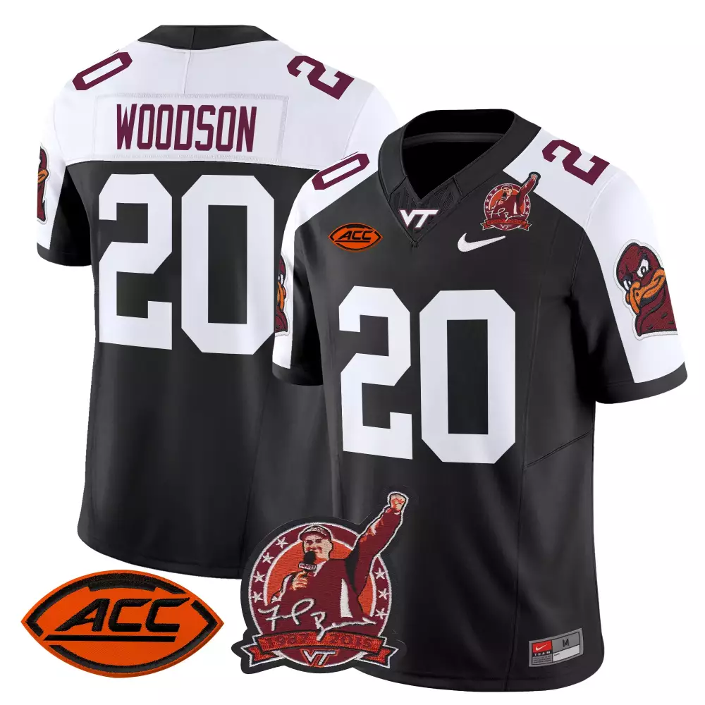woodson 20 men s virginia tech hokies orange vapor limited jersey acc patch 2025