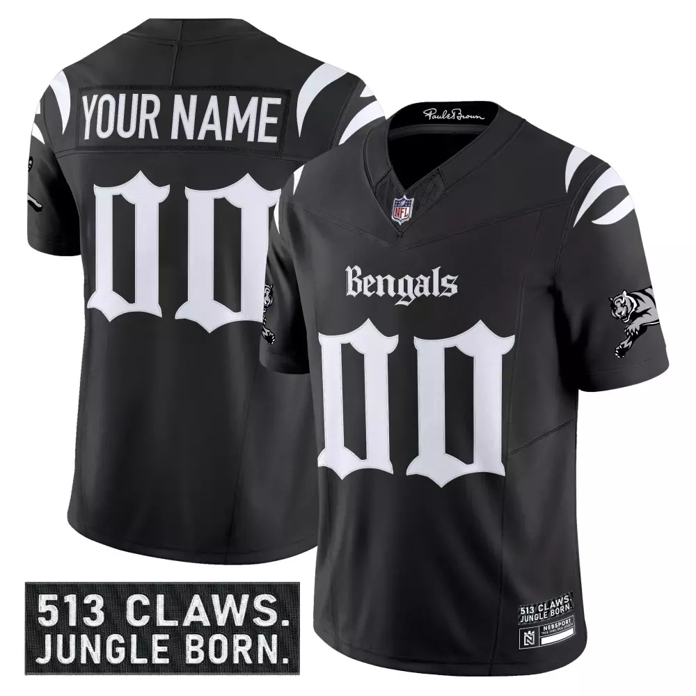 Cincinnati Bengals Women's White Stripes Vapor Limited Custom Jersey | All Stitched | Fan Gear for Game Day | For Men, Women & Youth