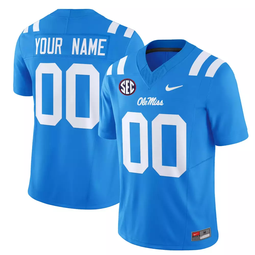 your name 00 men s vapor stitched jersey white ole miss rebels 2024 gator bowl patch
