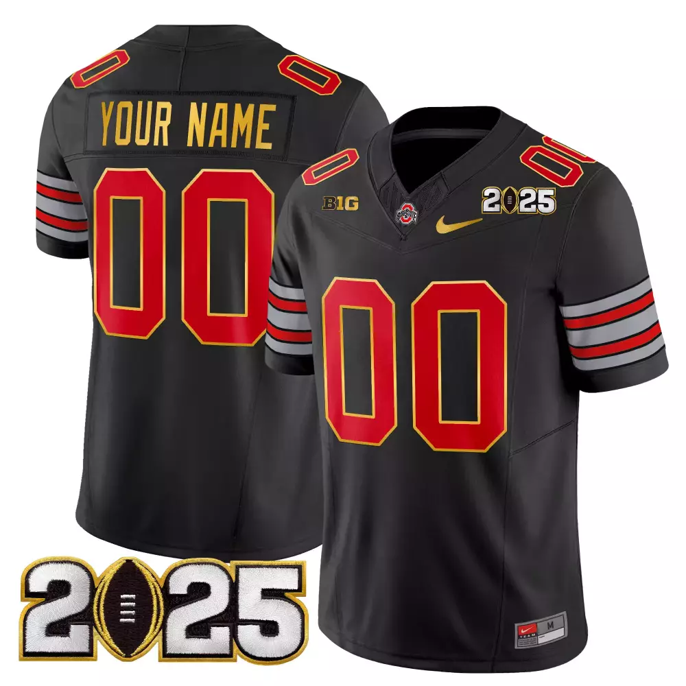 Your Name 00 Ohio State Buckeyes 2023 Stitched Vapor Jersey | Black Rose Bowl Game | For Men, Women & Youth