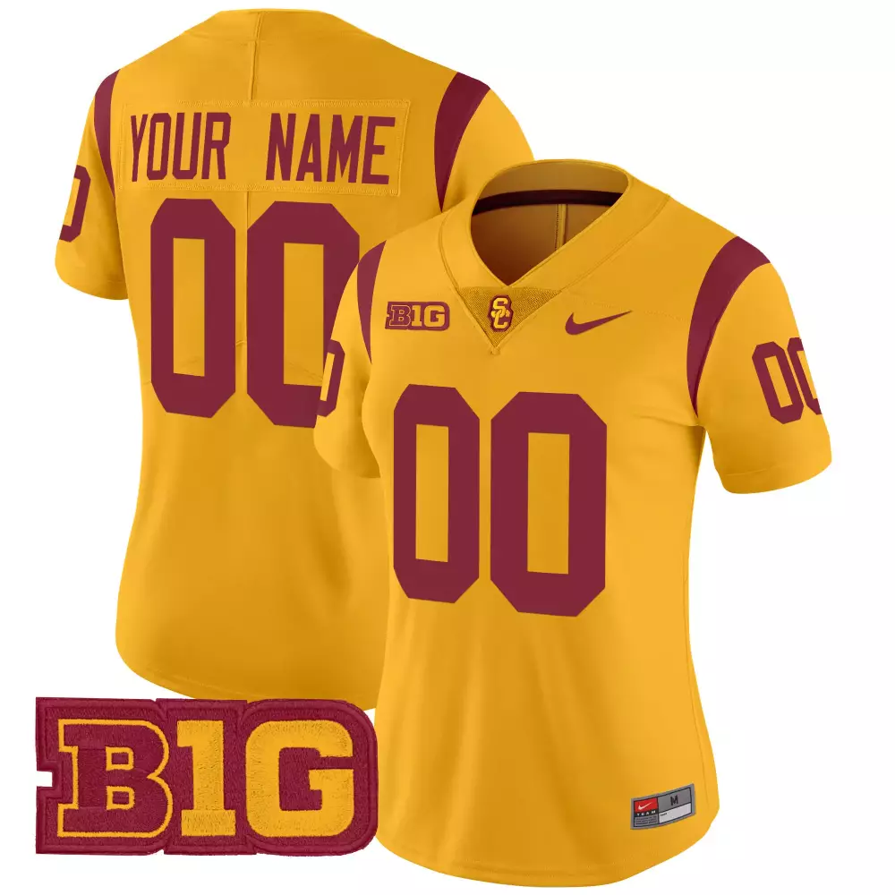 your name 00 usc trojans women s black vapor jersey all stitched b1g embroidered 2025