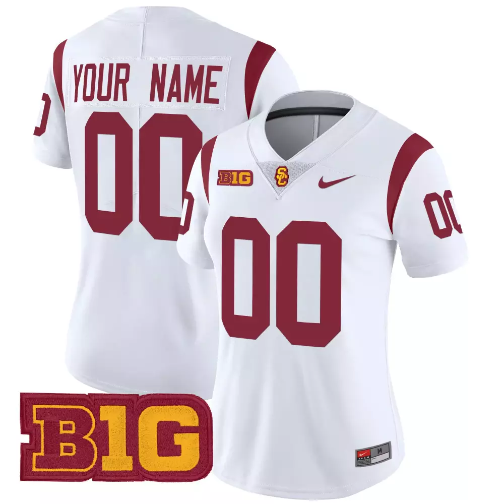 your name 00 women s vapor stitched jersey usc trojans black 2025 b1g patch