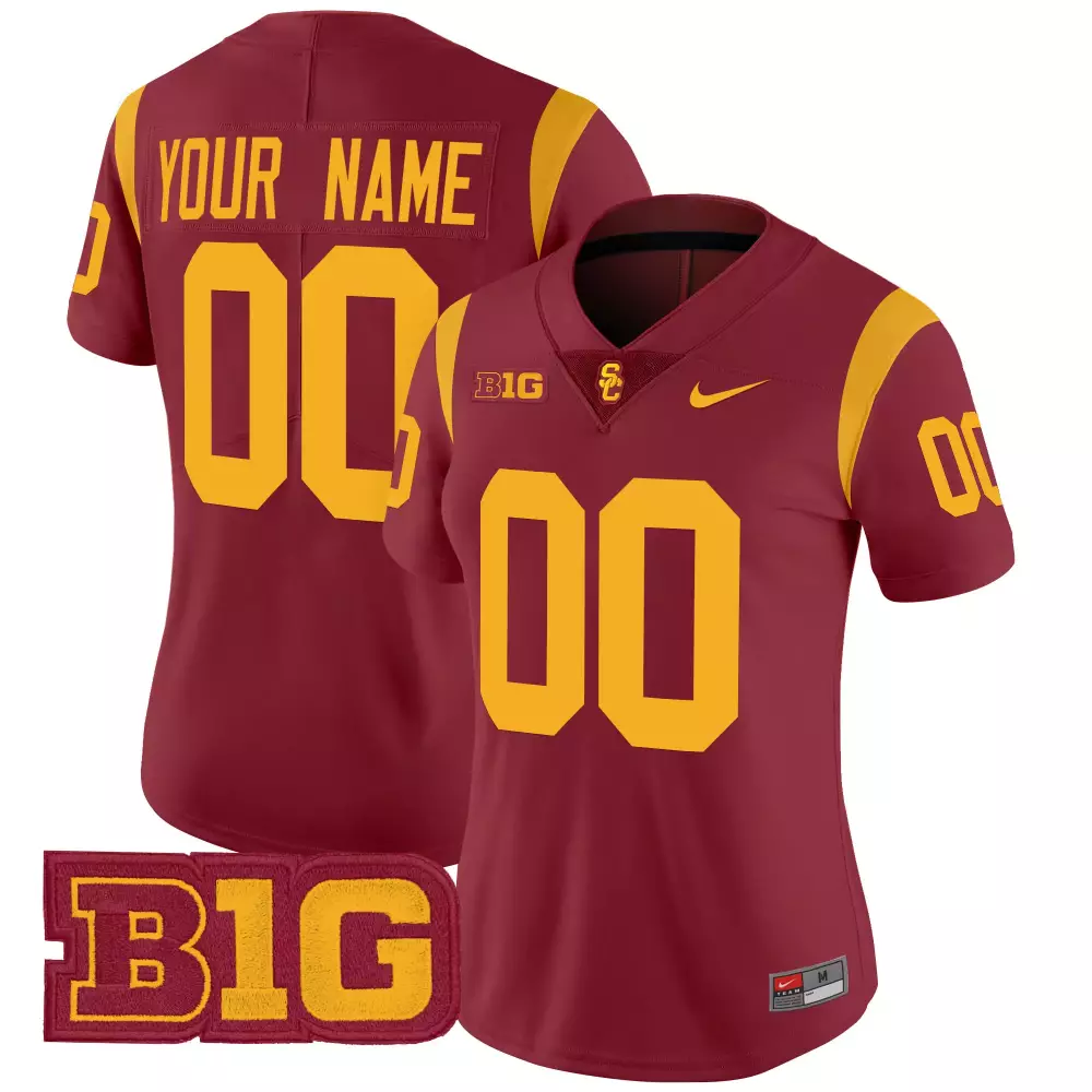your name 00 women s vapor stitched jersey usc trojans black 2025 b1g patch
