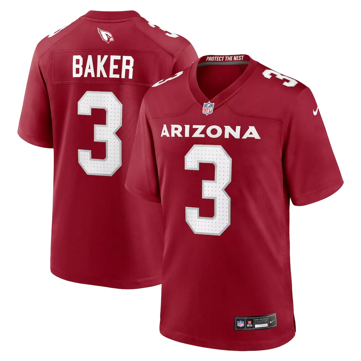 arizona cardinals budda baker black game jersey