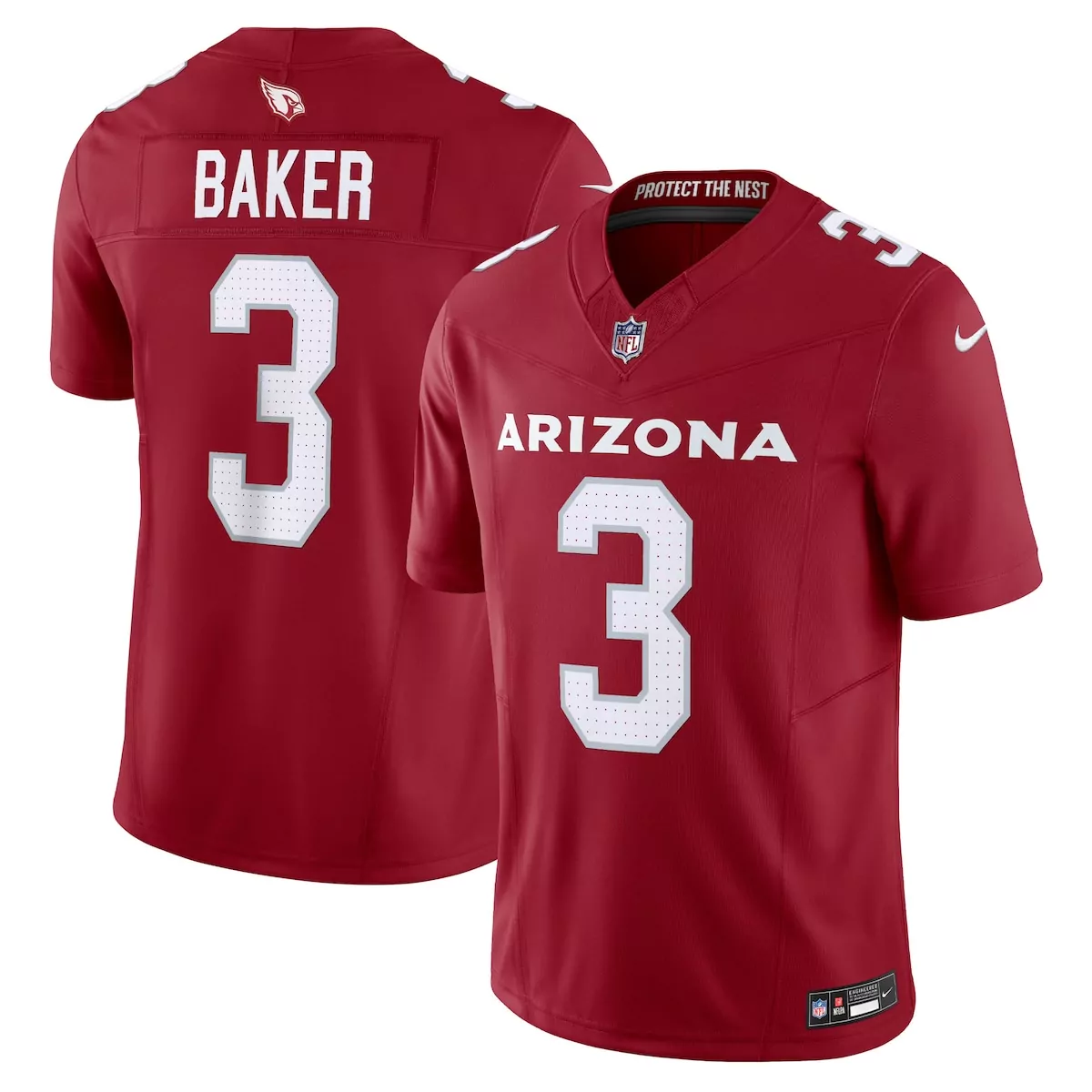 arizona cardinals budda baker cardinal team game jersey