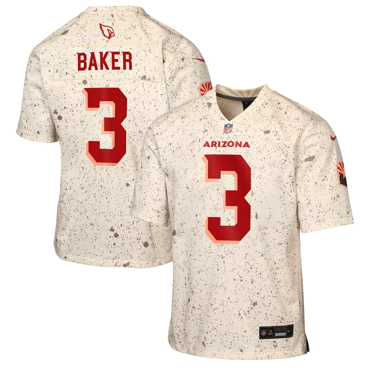 arizona cardinals budda baker cardinal team game jersey