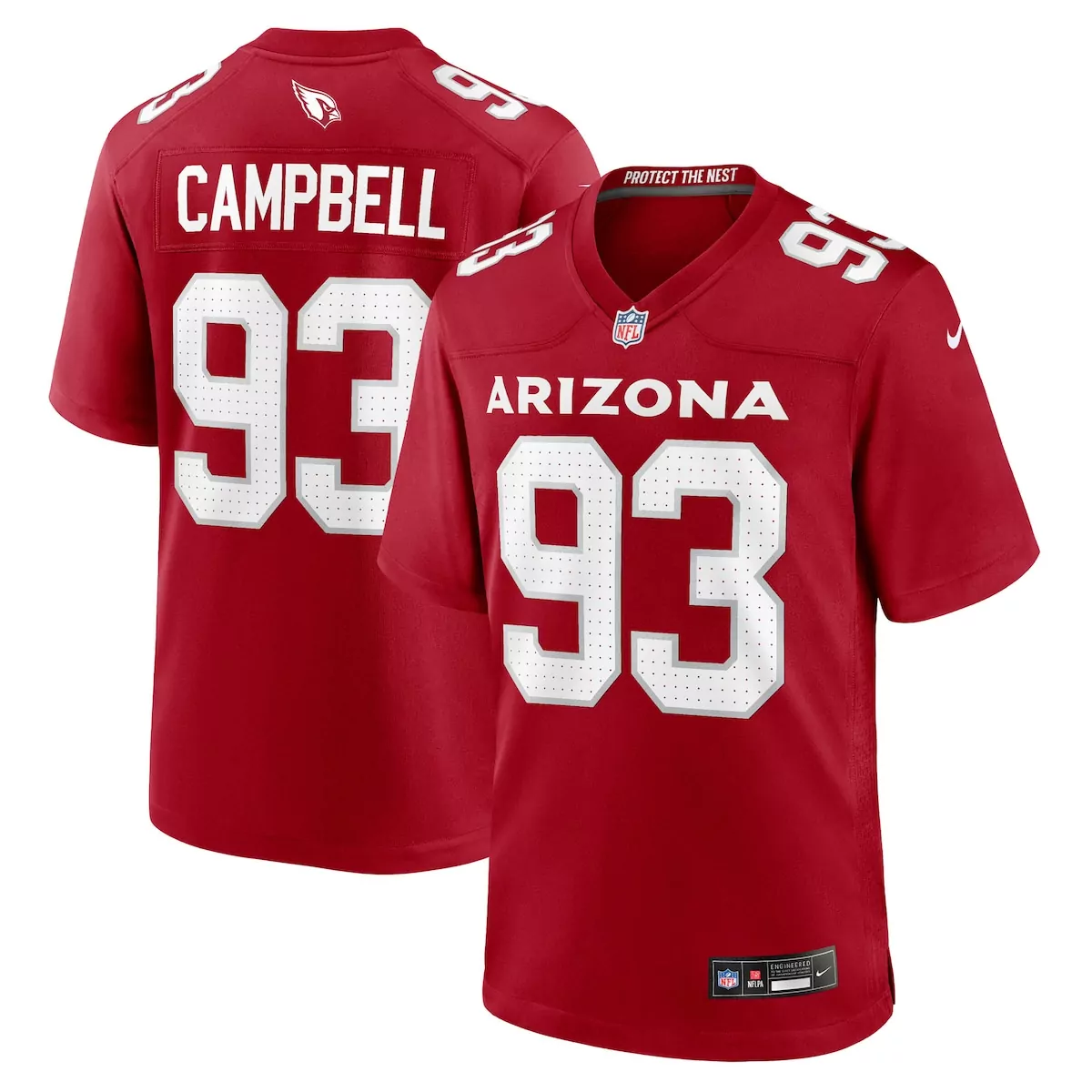 arizona cardinals calais campbell cardinal team game jersey pvo