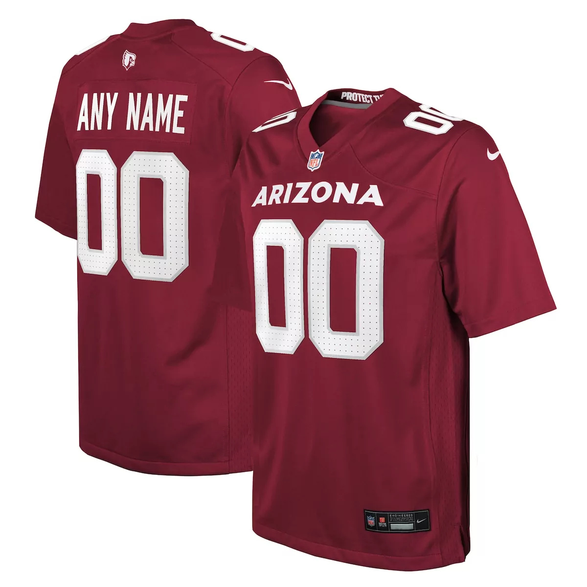 arizona cardinals black alternate custom game jersey vj1