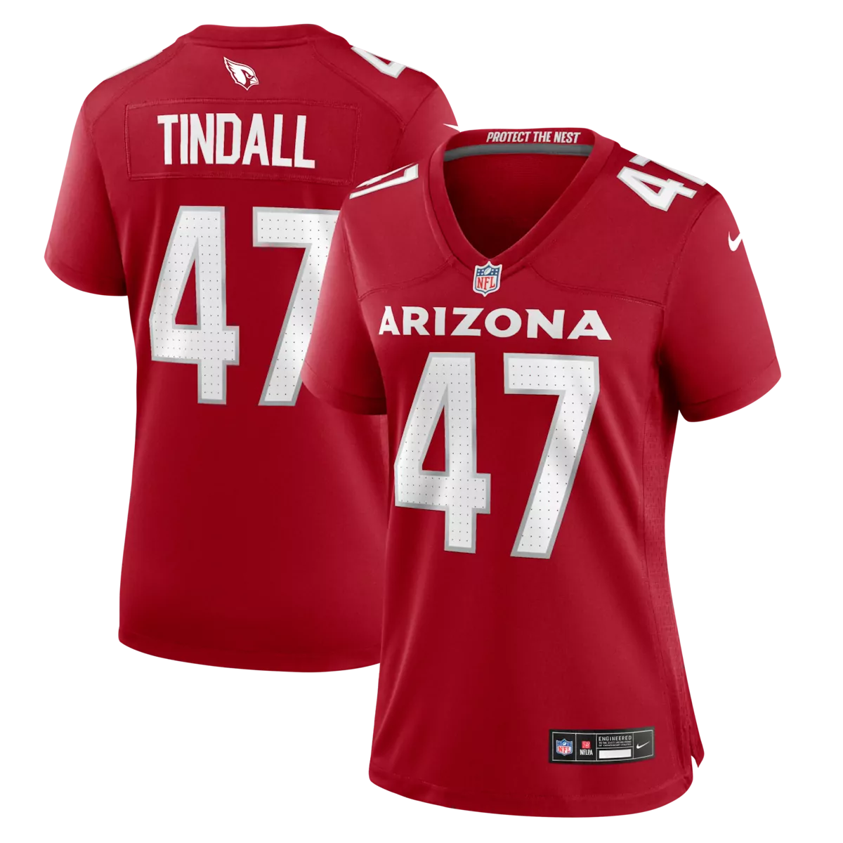 arizona cardinals channing tindall cardinal team game jersey v5r
