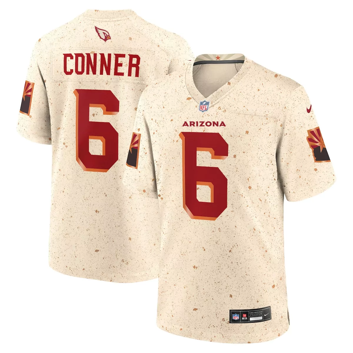 arizona cardinals james conner natural 2025 rivalries collection game jersey 4rp