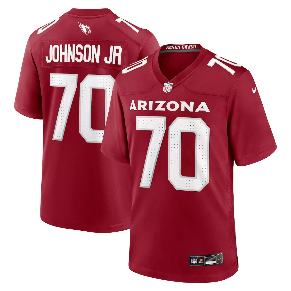 arizona cardinals paris johnson jr cardinal game jersey vsb