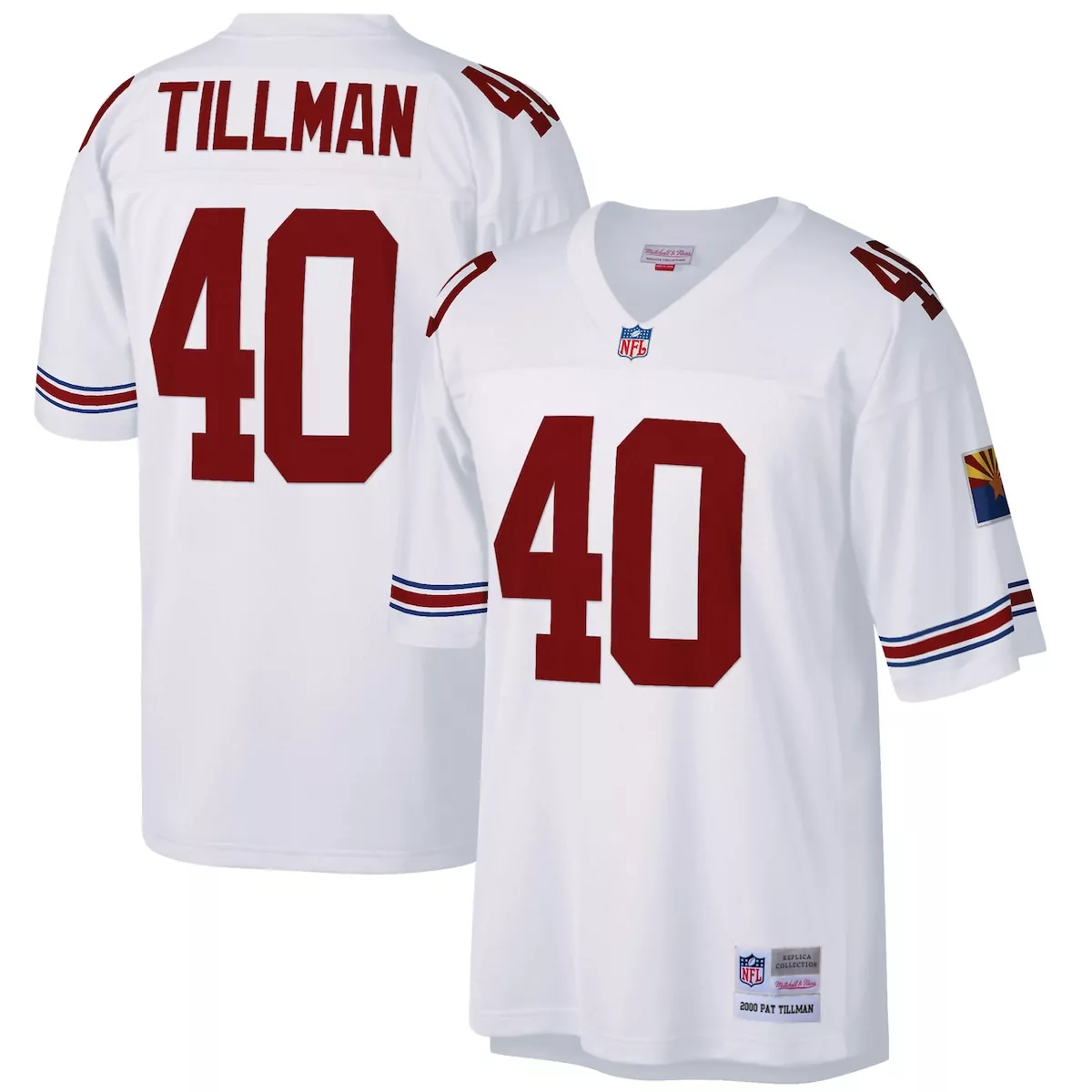 arizona cardinals pat tillman white big tall 2000 retired player jersey