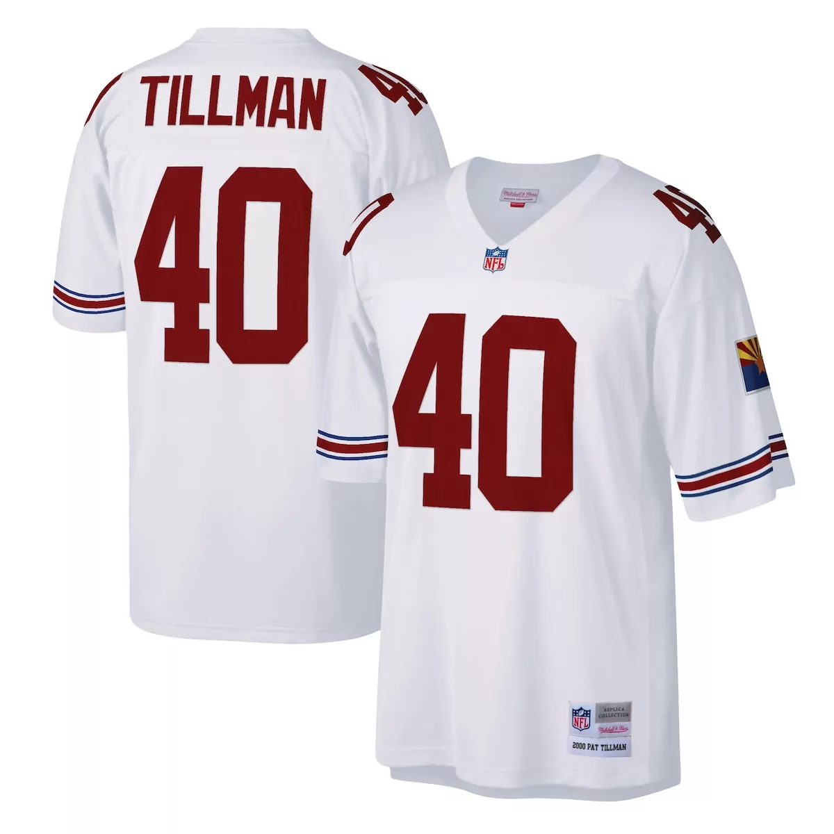 arizona cardinals pat tillman white big tall 2000 retired player jersey