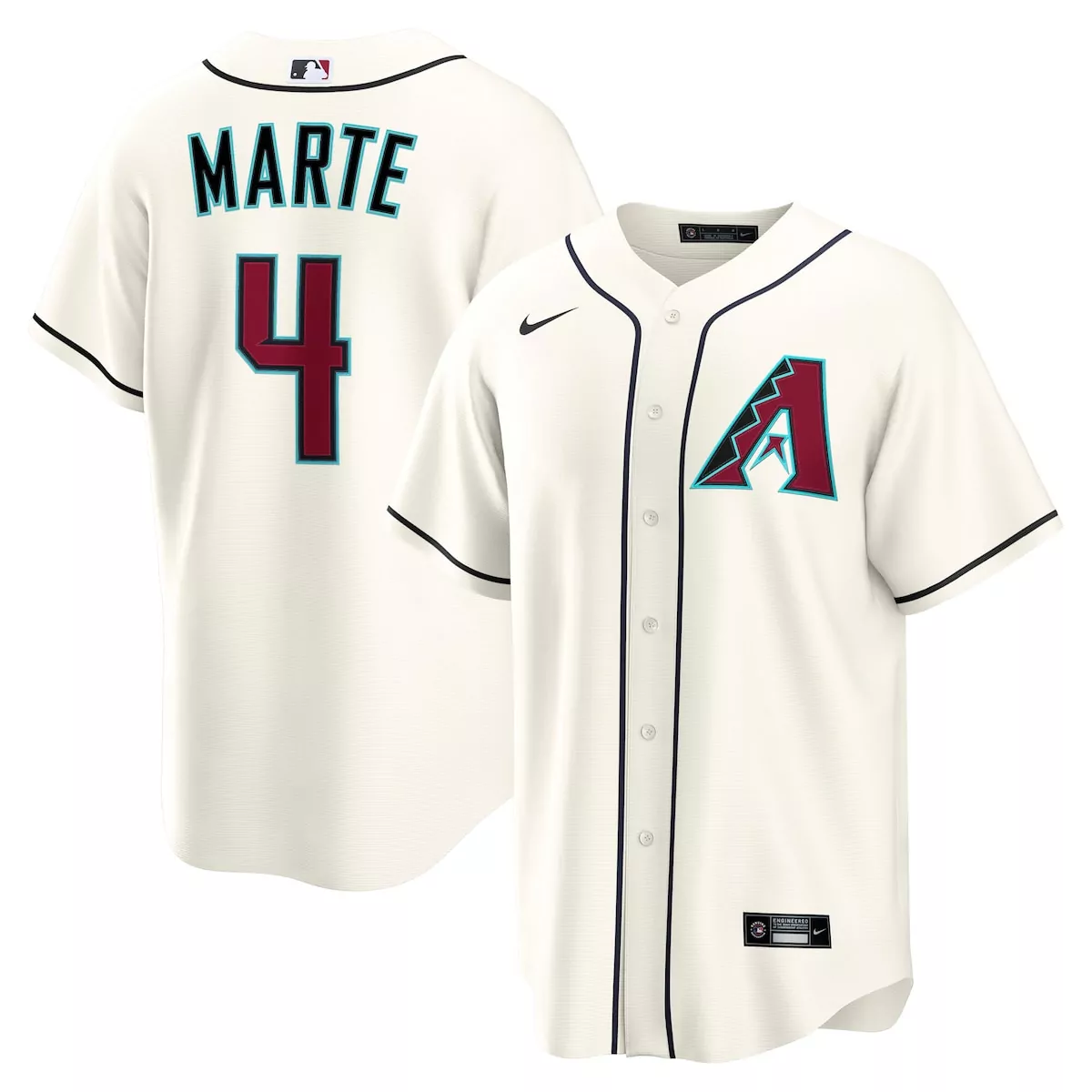 arizona diamondbacks ketel marte cream home jersey 5qs