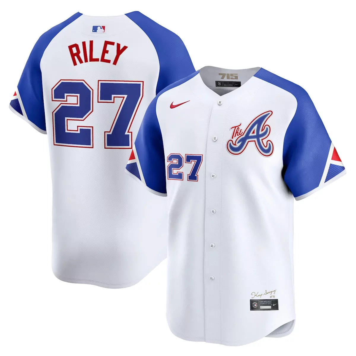 atlanta braves austin riley red alternate 2 jersey