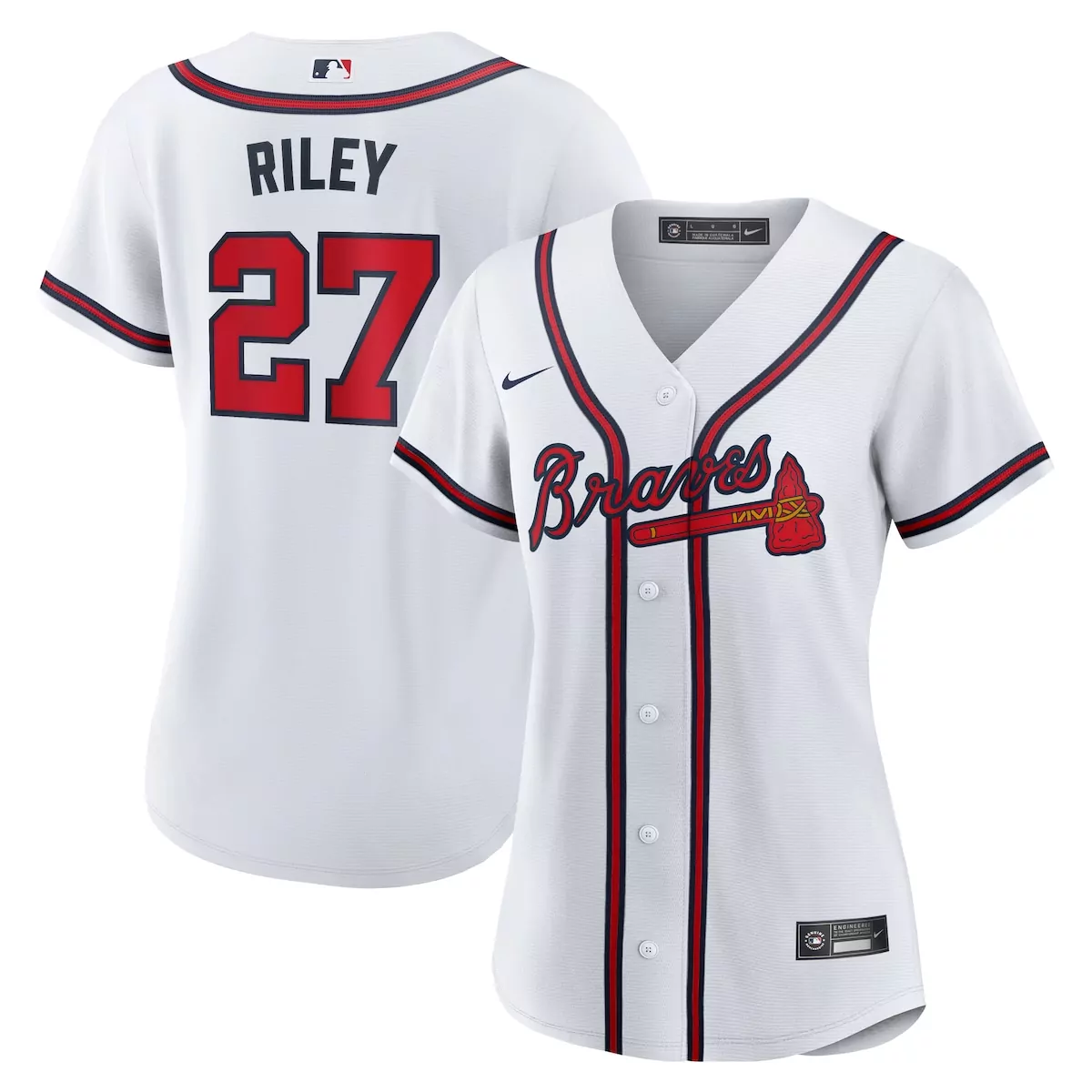 atlanta braves austin riley red alternate 2 jersey