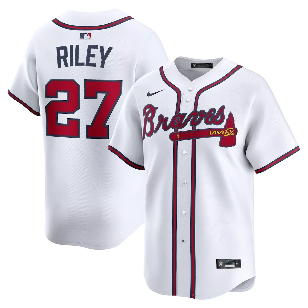 atlanta braves austin riley red alternate 2 jersey
