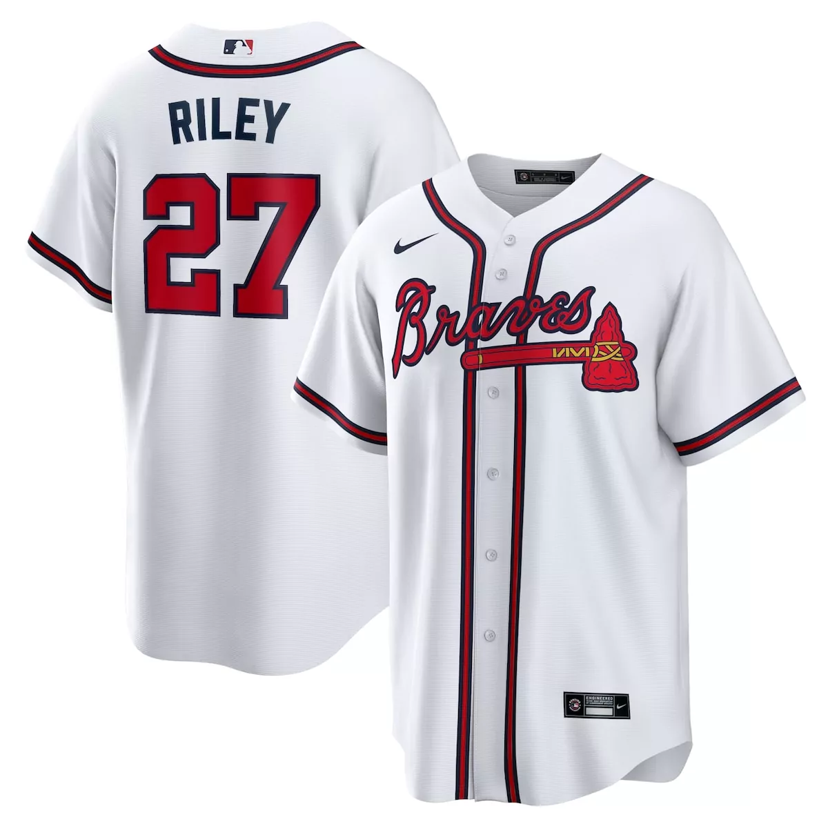 atlanta braves austin riley white home limited player jersey waq