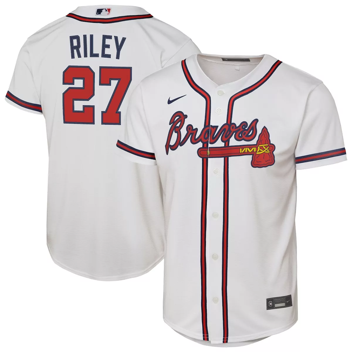 atlanta braves austin riley white home limited player jersey waq