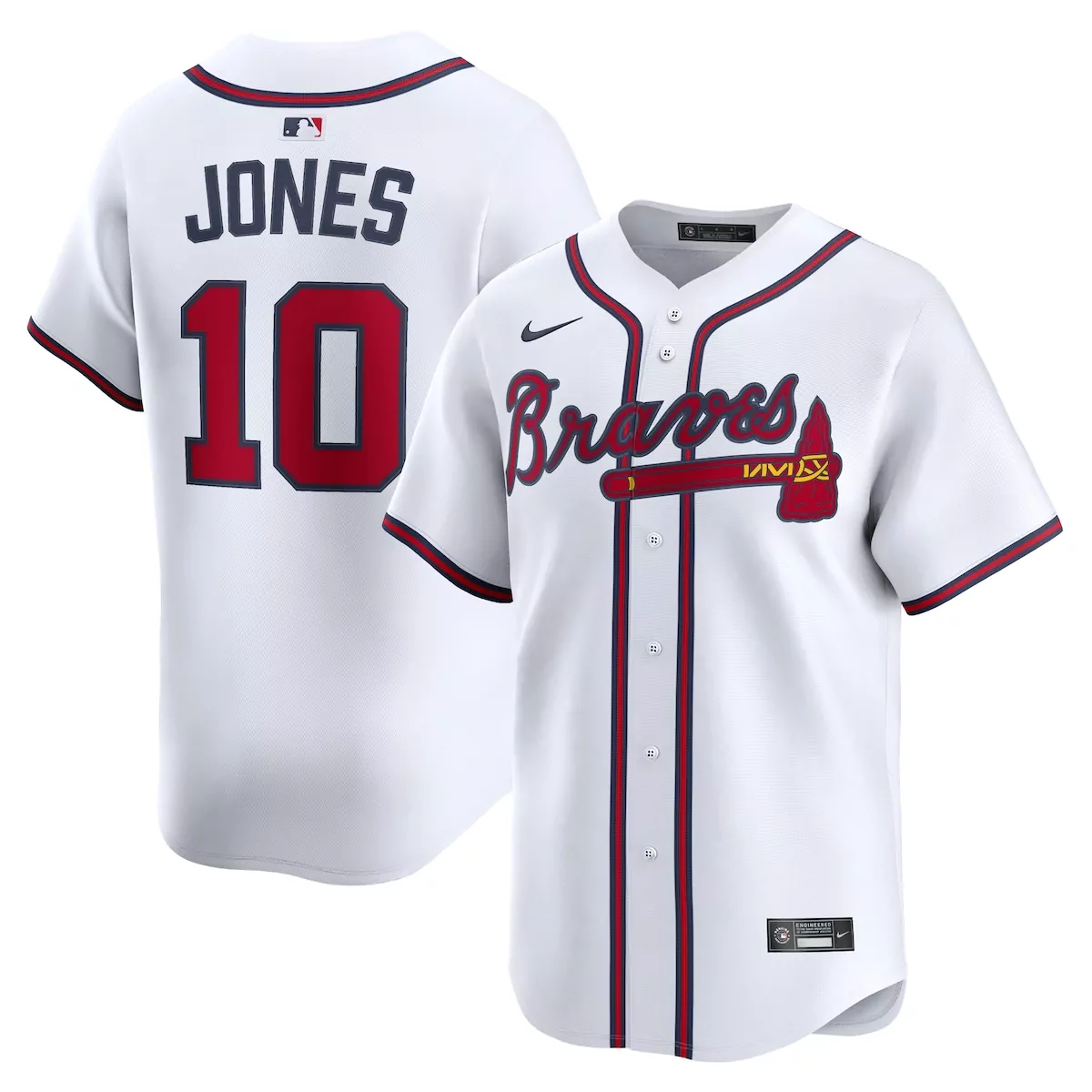 atlanta braves chipper jones navy cooperstown collection mesh batting practice button up jersey