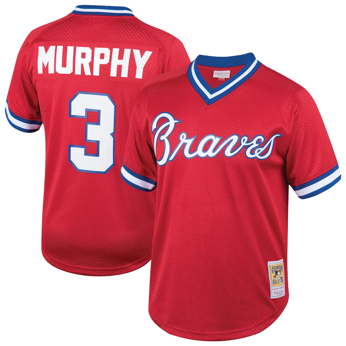 atlanta braves dale murphy red 1980 cooperstown collection mesh batting practice jersey