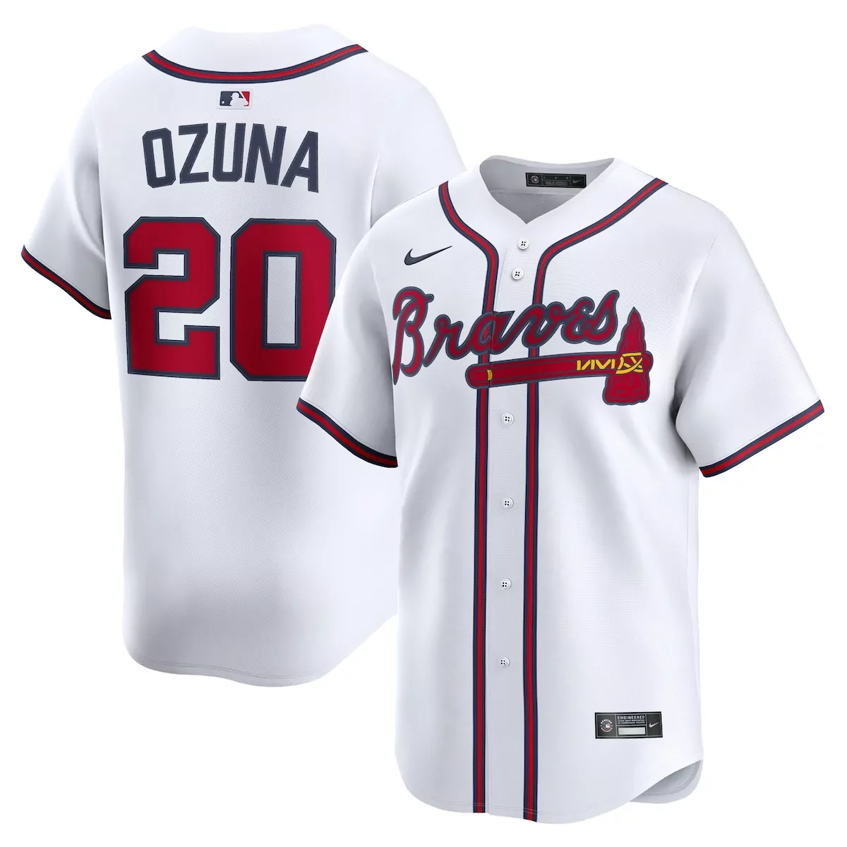 atlanta braves marcell ozuna white home limited player jersey hnu