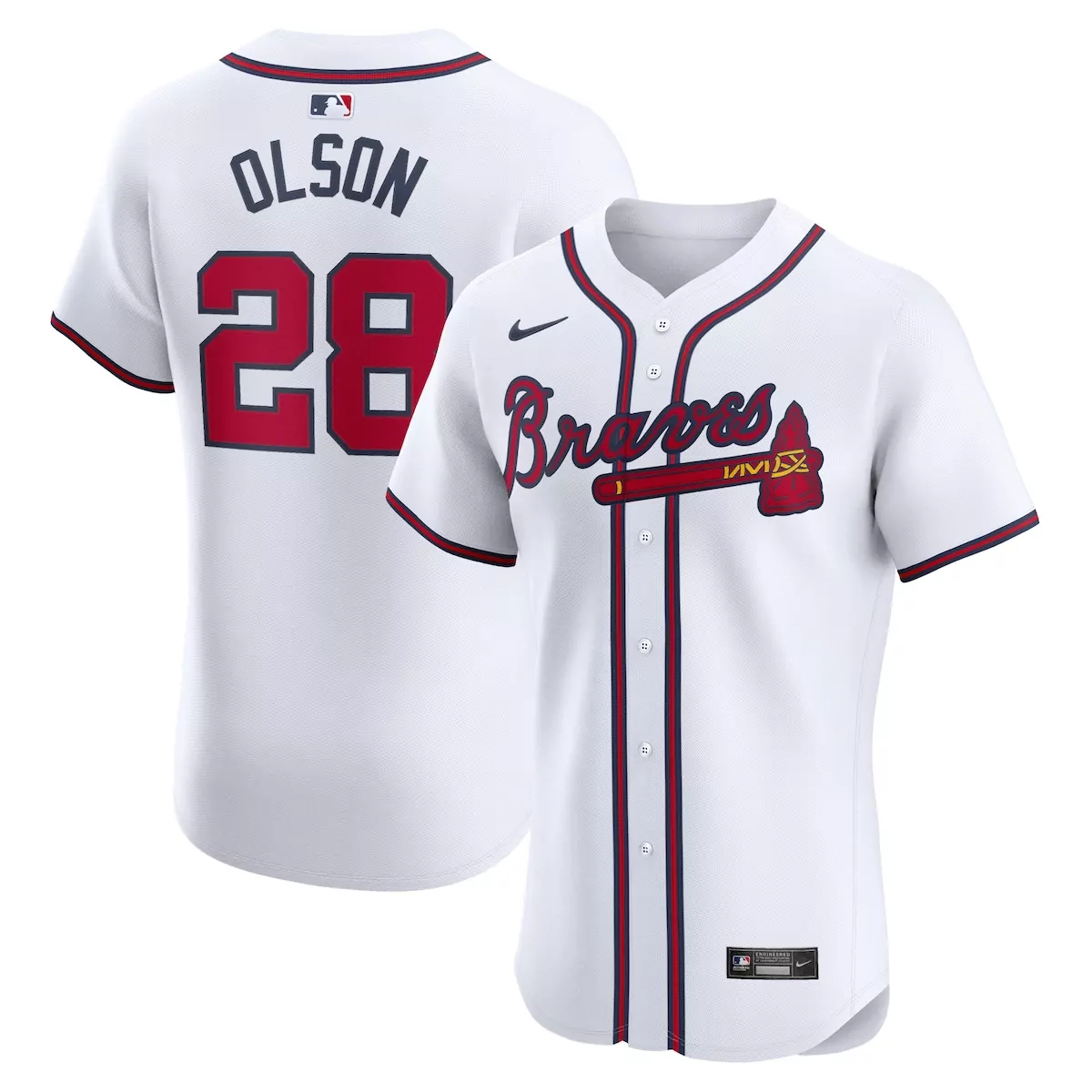atlanta braves matt olson white home elite player jersey 6p2