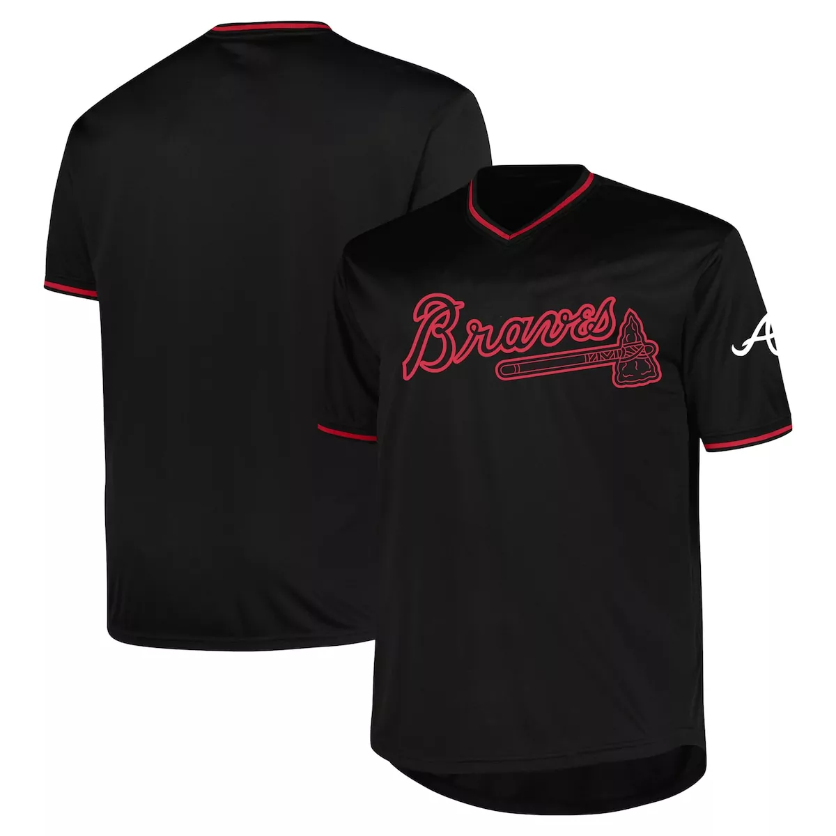 atlanta braves profile black big tall pop fashion jersey
