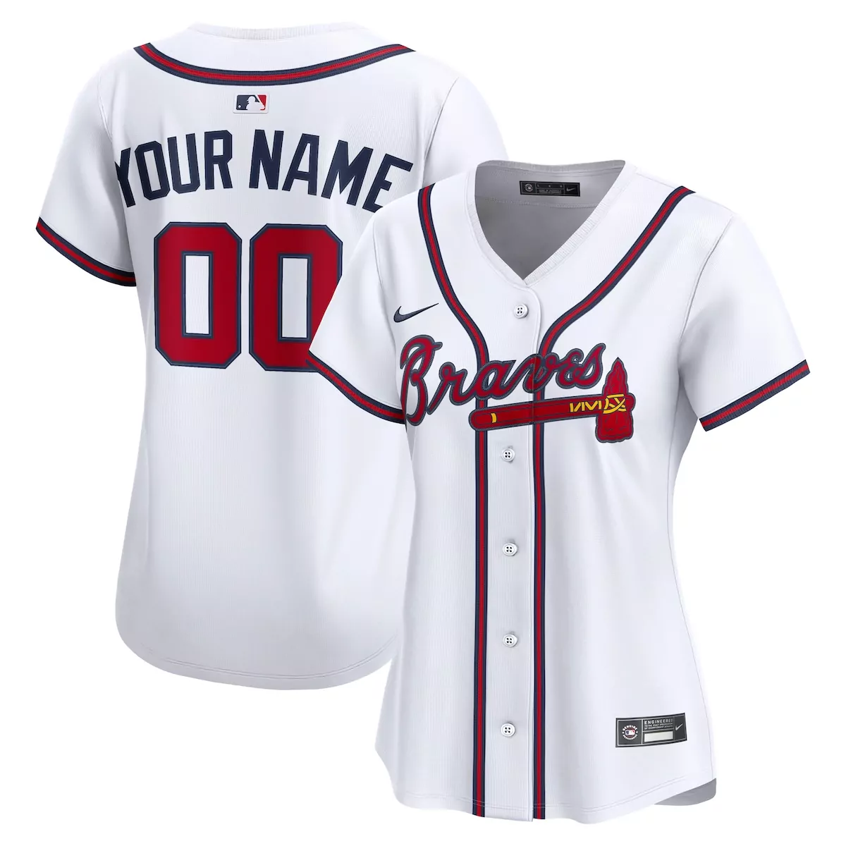 atlanta braves white home limited custom jersey op9