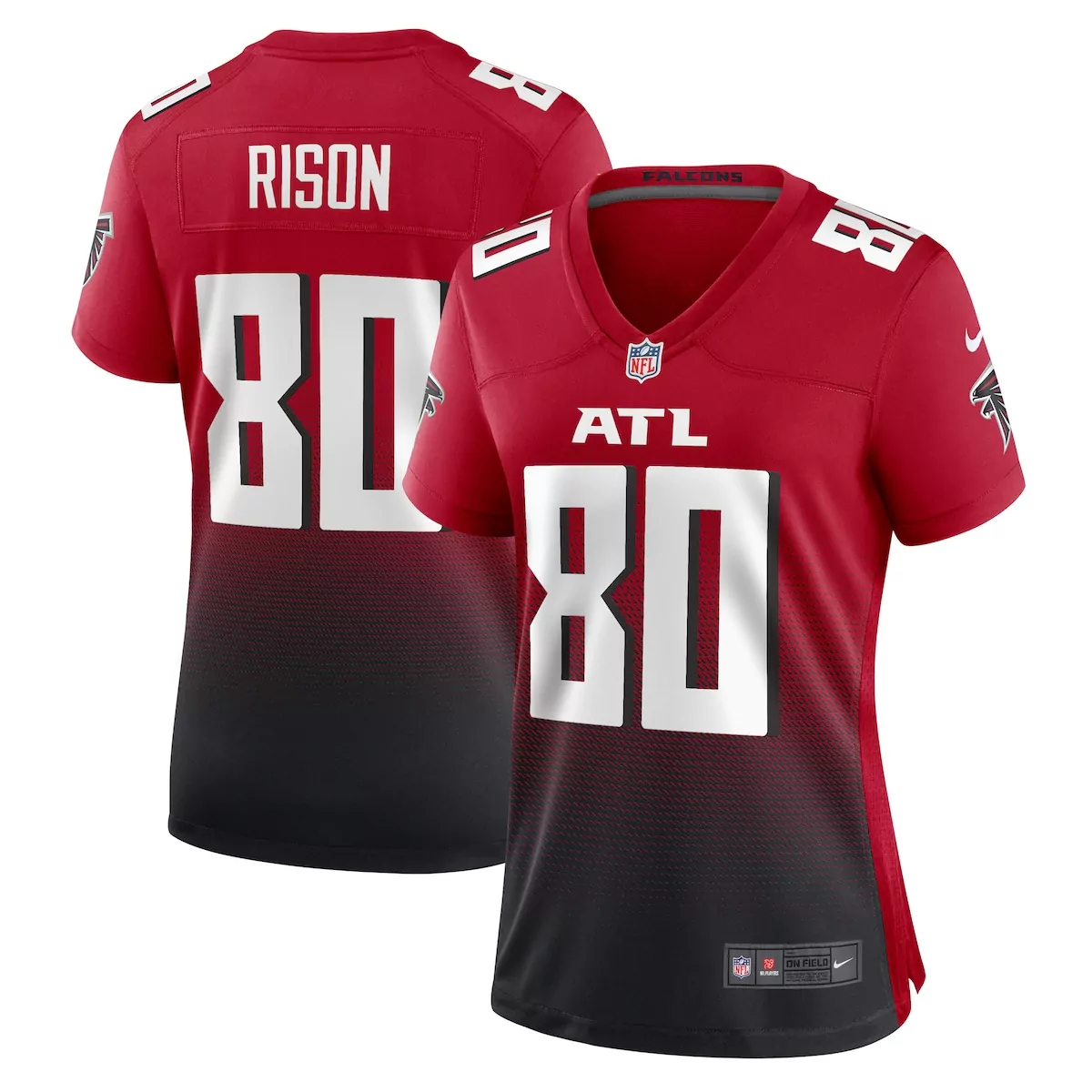 atlanta falcons andre rison red retired player jersey