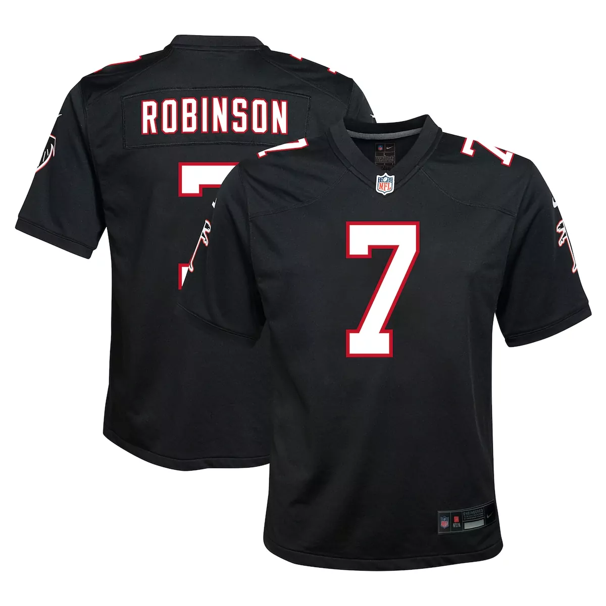atlanta falcons bijan robinson black game jersey kn1