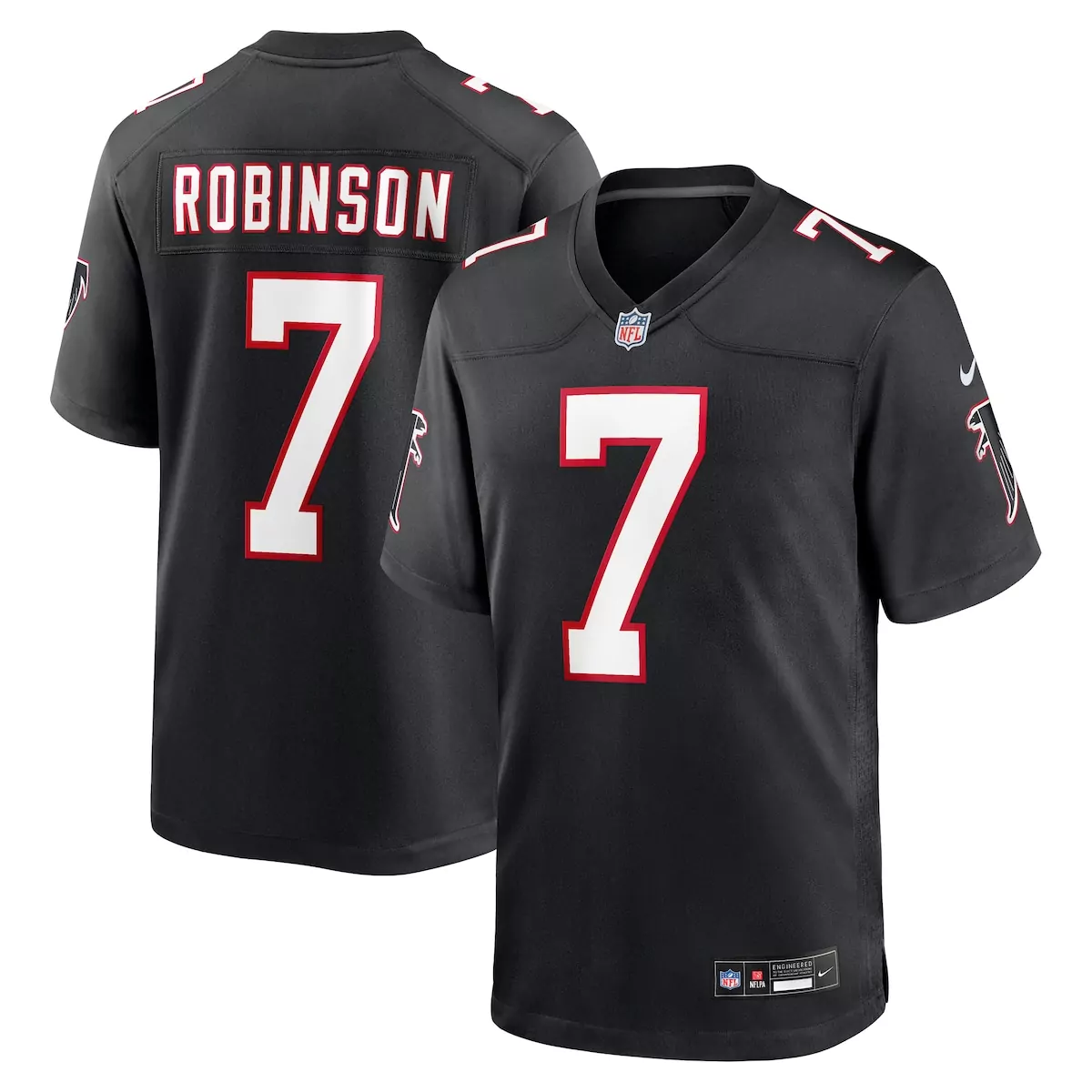 atlanta falcons bijan robinson black game jersey kn1