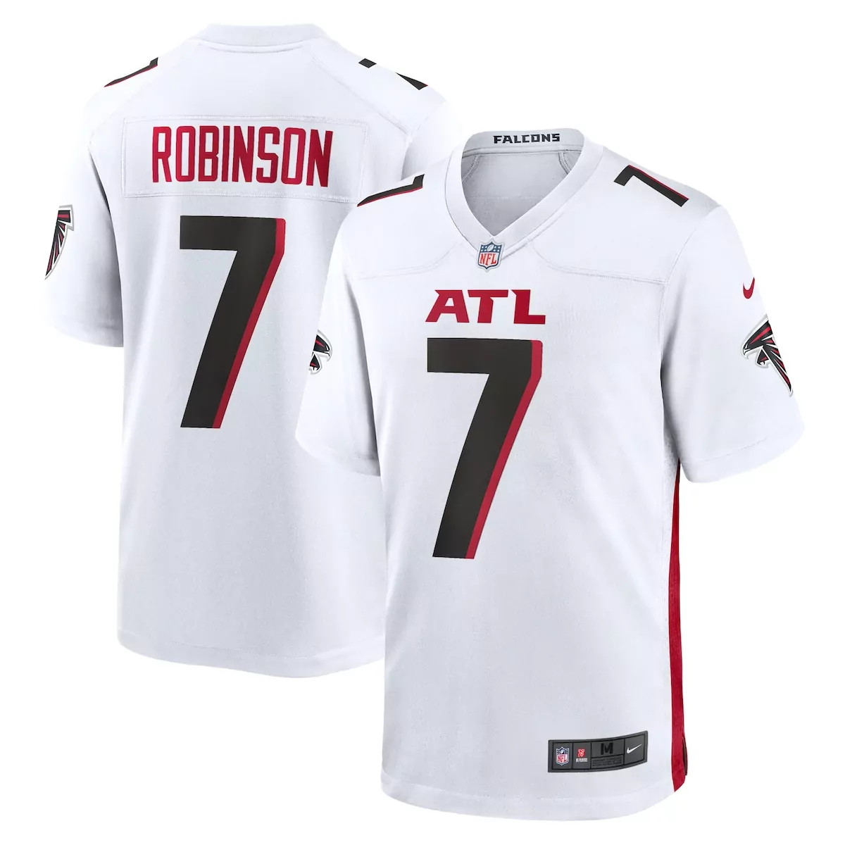 atlanta falcons bijan robinson white game jersey