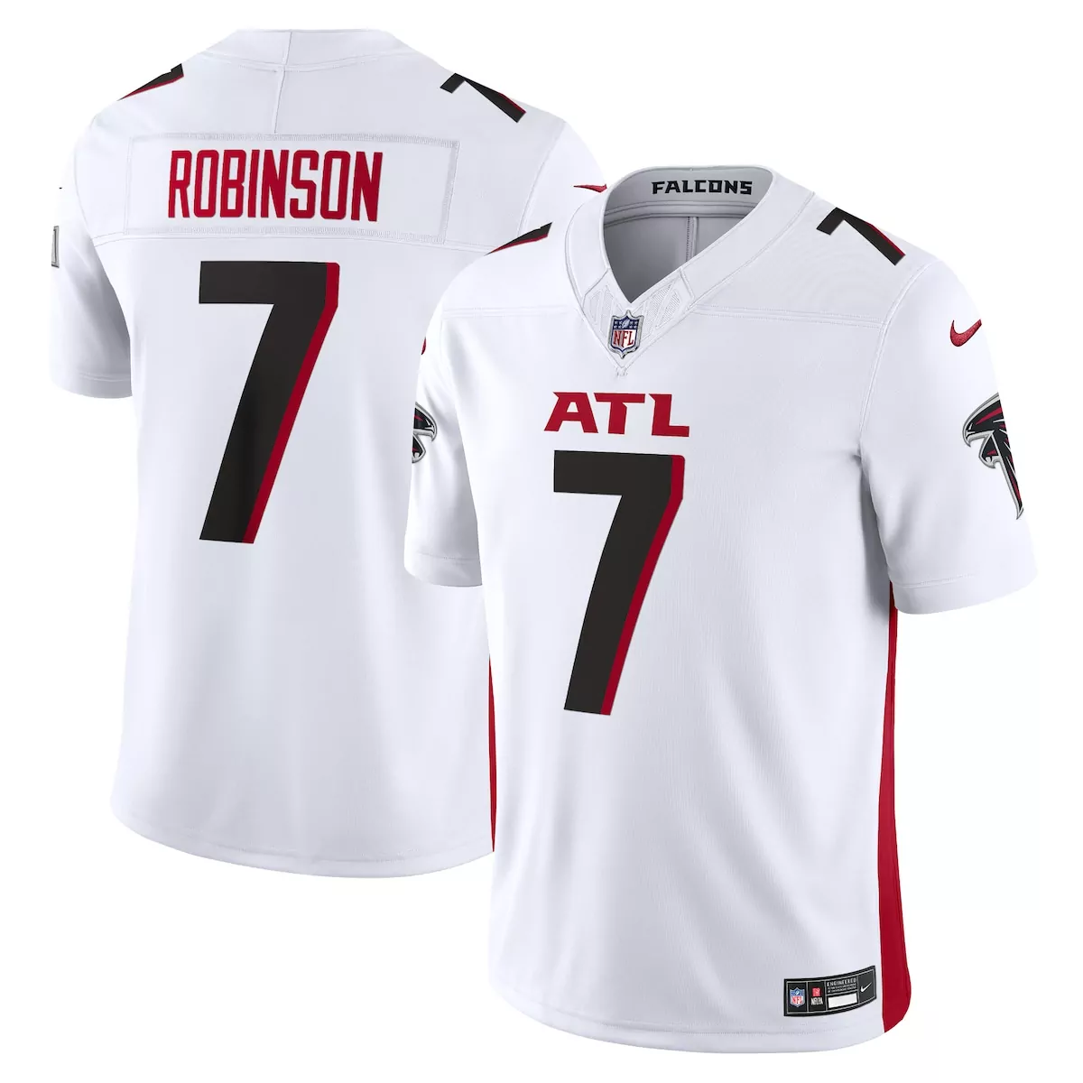 atlanta falcons bijan robinson white game jersey