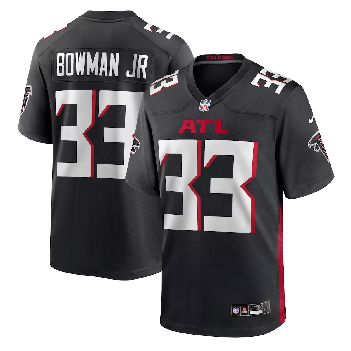 atlanta falcons billy bowman jr black team game jersey