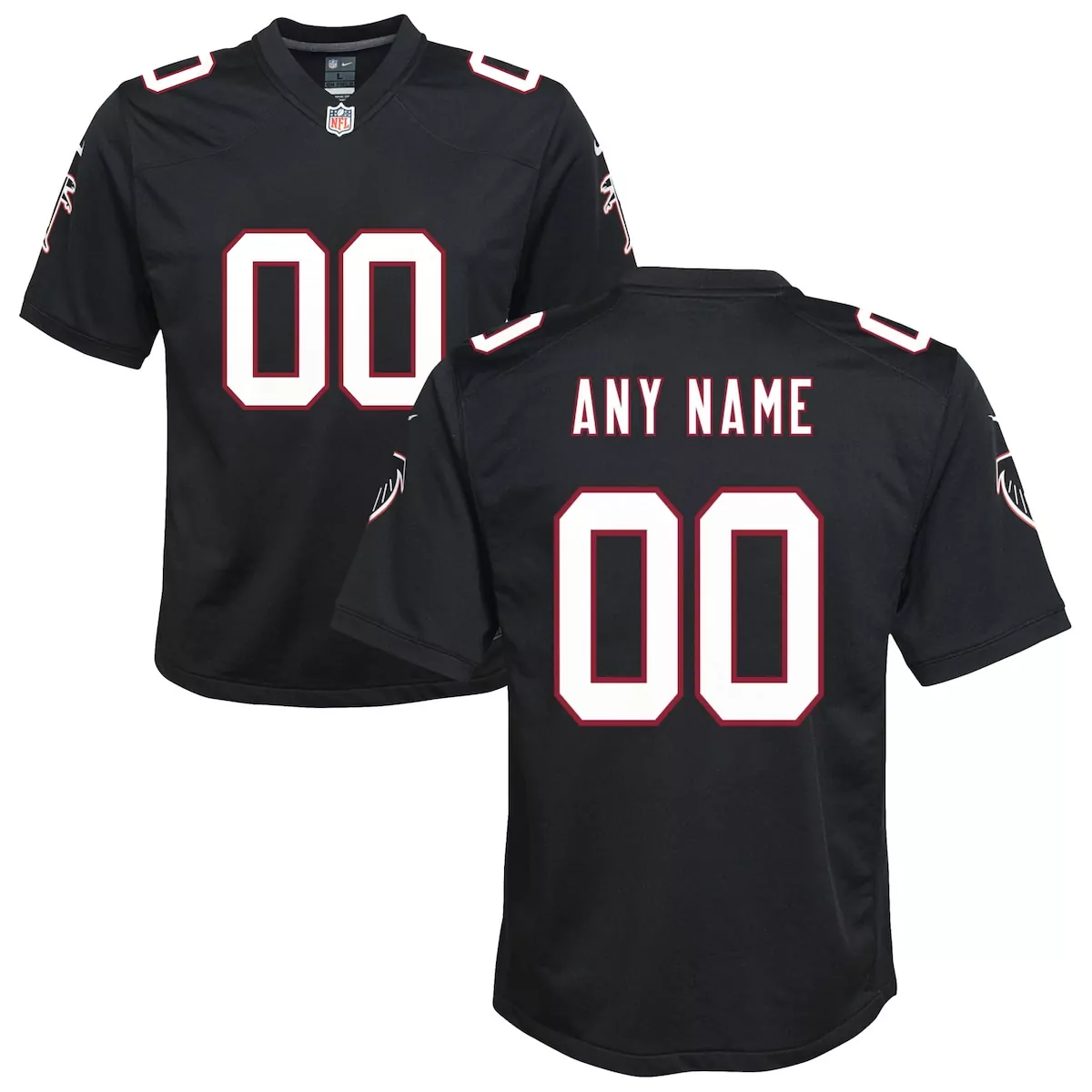 atlanta falcons black custom game jersey ppu