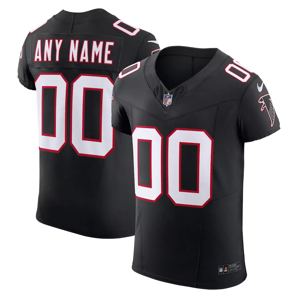 atlanta falcons black vapor f u s e elite custom jersey yed