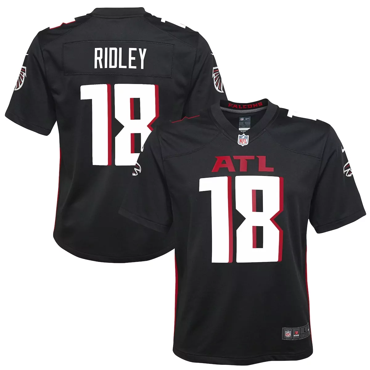 atlanta falcons calvin ridley black game player jersey