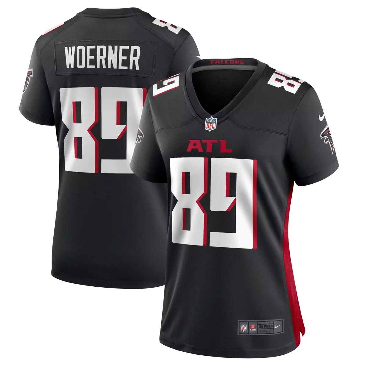 atlanta falcons charlie woerner black game jersey wk2