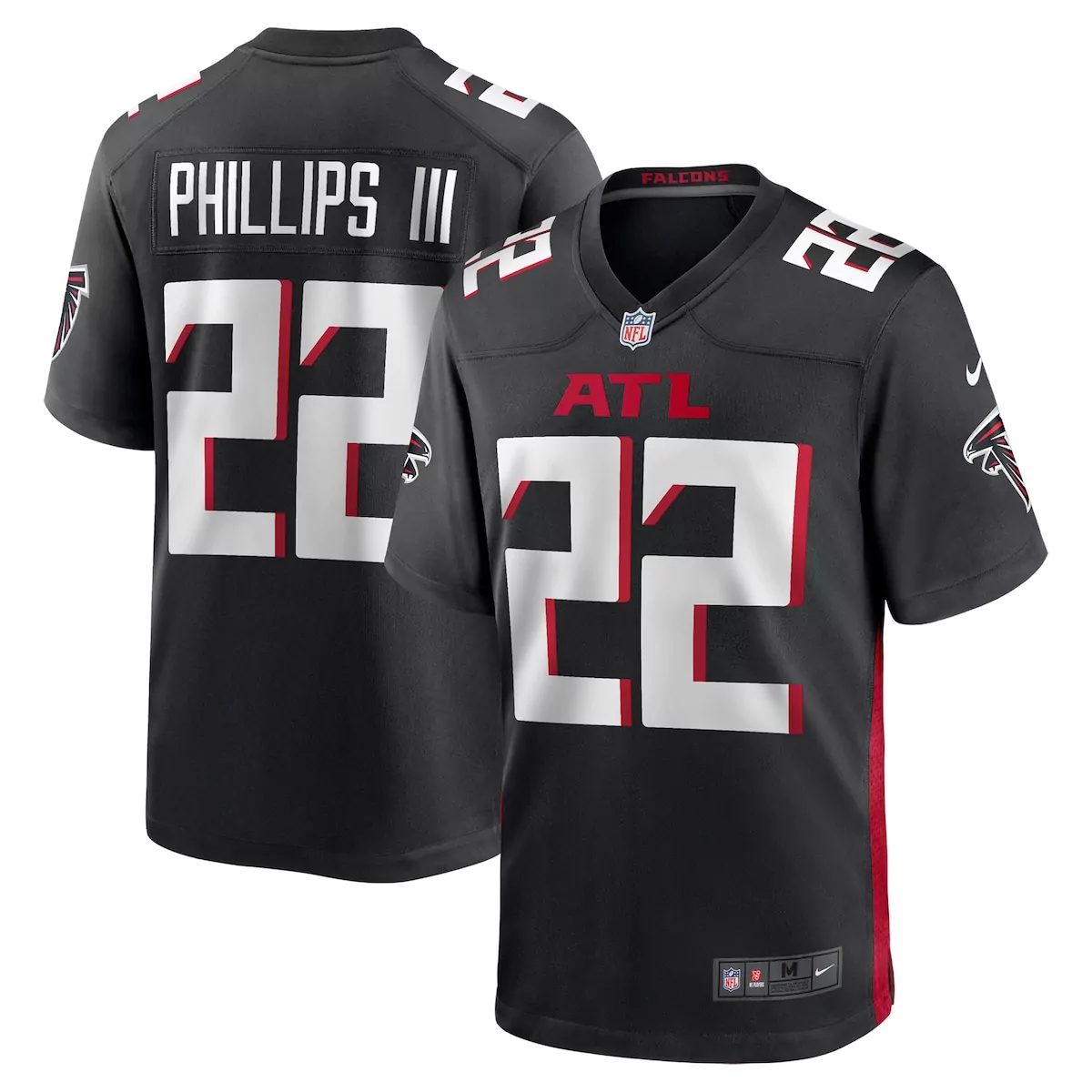 atlanta falcons clark phillips iii black team game jersey jql