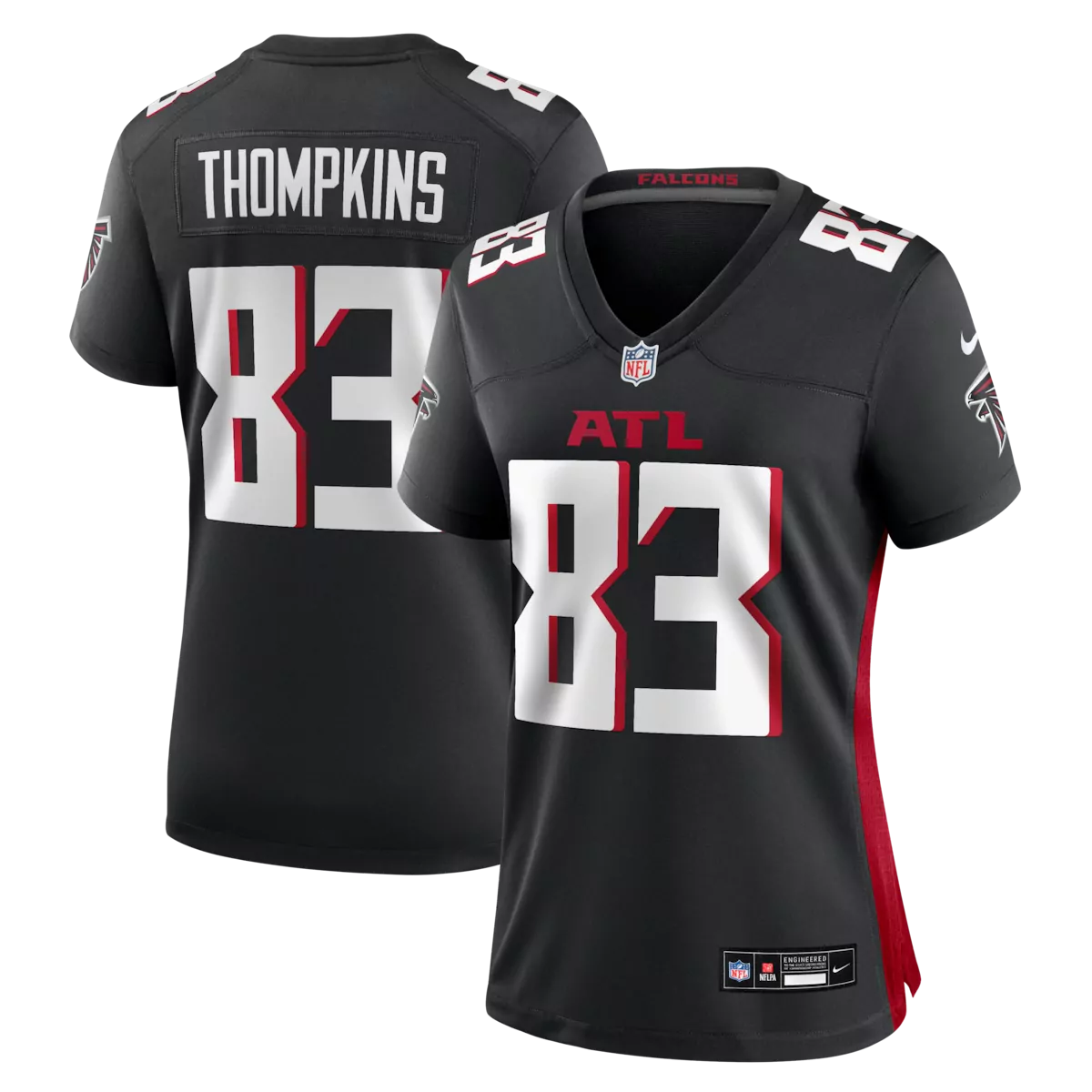 atlanta falcons deven thompkins black team game jersey id6