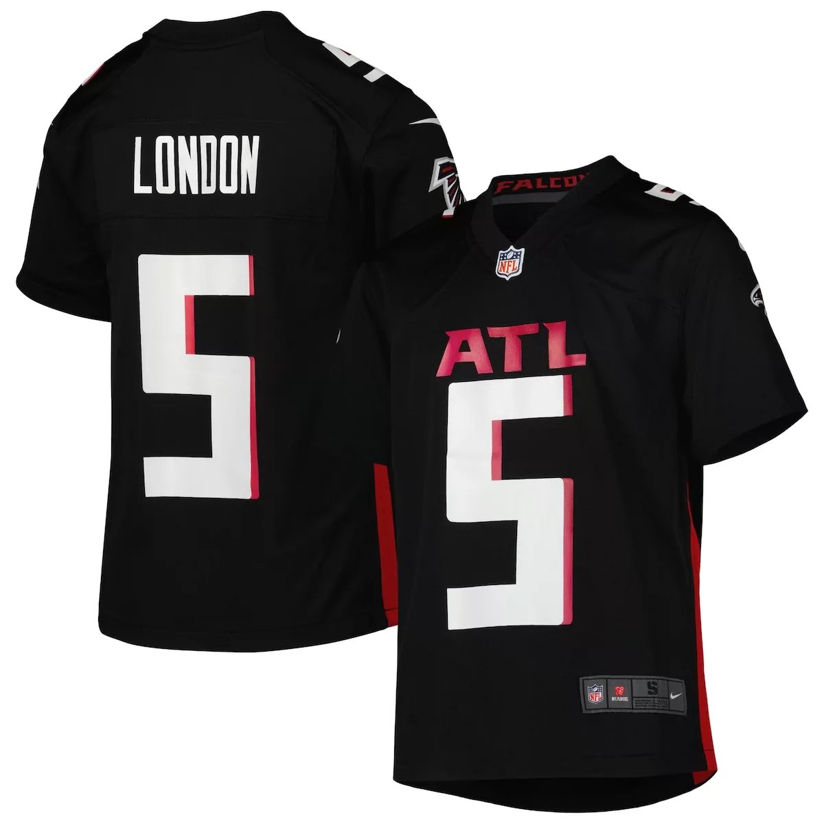 atlanta falcons deven thompkins black team game jersey id6