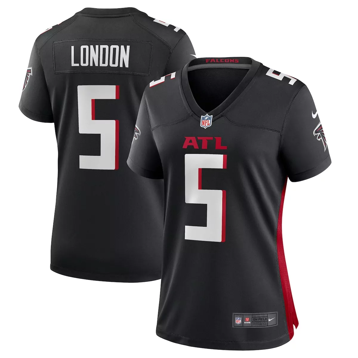 atlanta falcons drake london black player game jersey 6xu