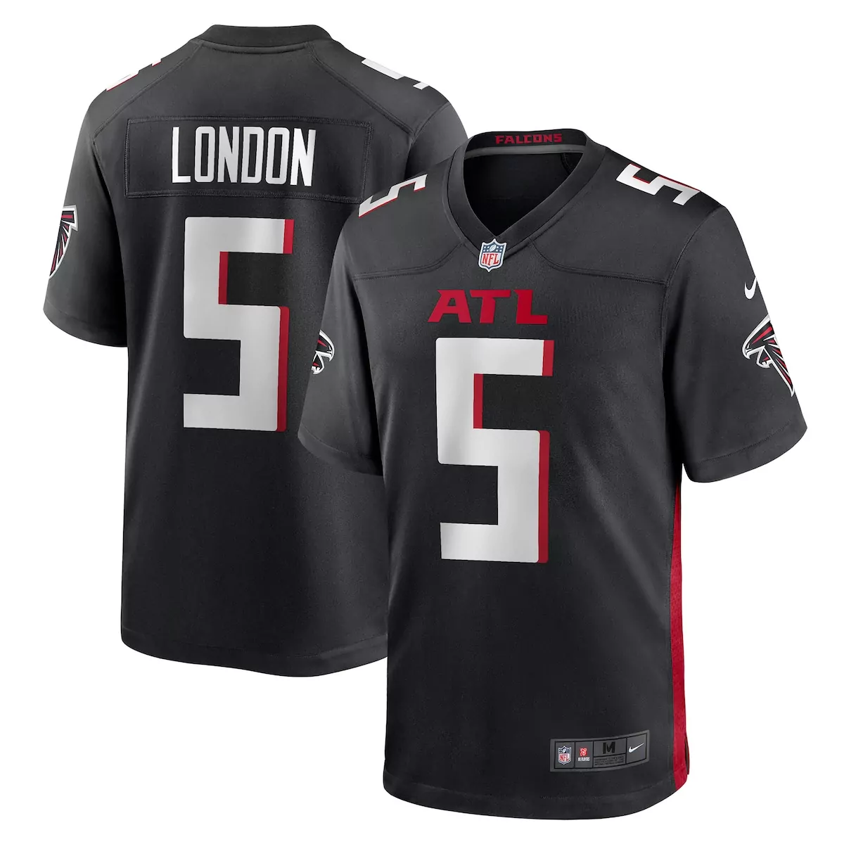 atlanta falcons drake london black player game jersey 6xu