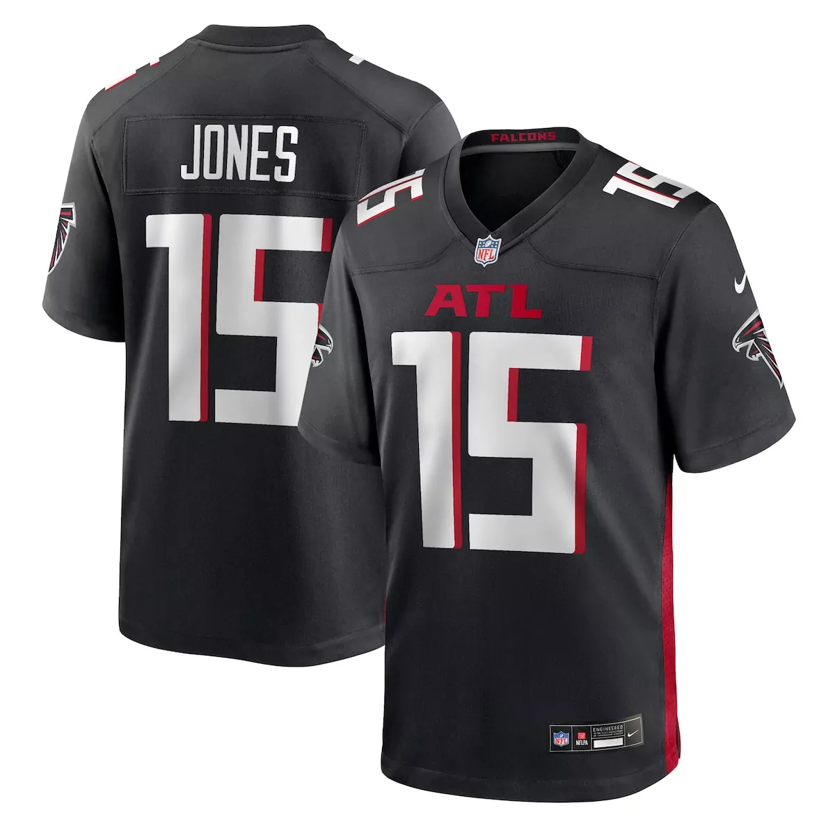 atlanta falcons emory jones black team game jersey 6ws