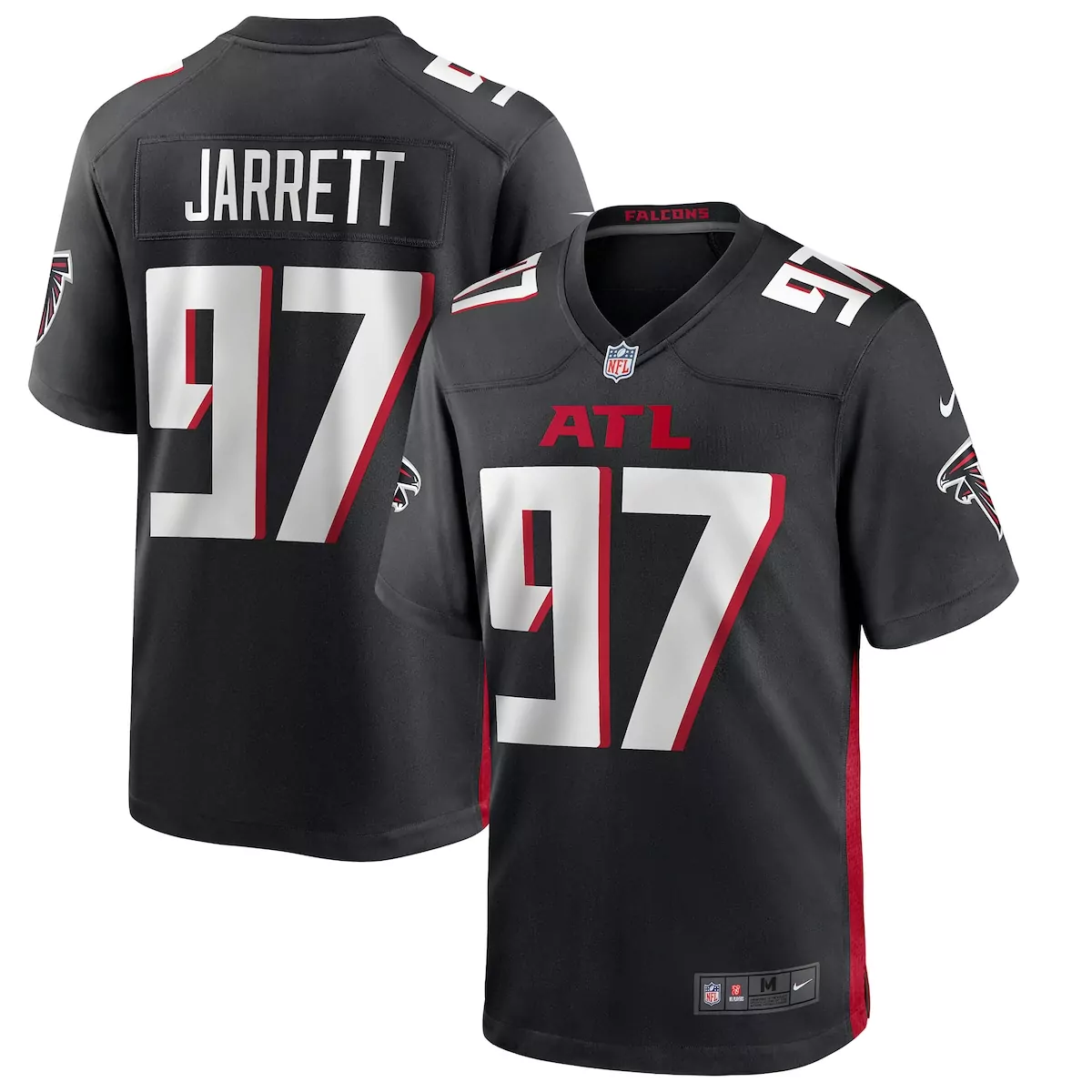 atlanta falcons grady jarrett black game player jersey vhh