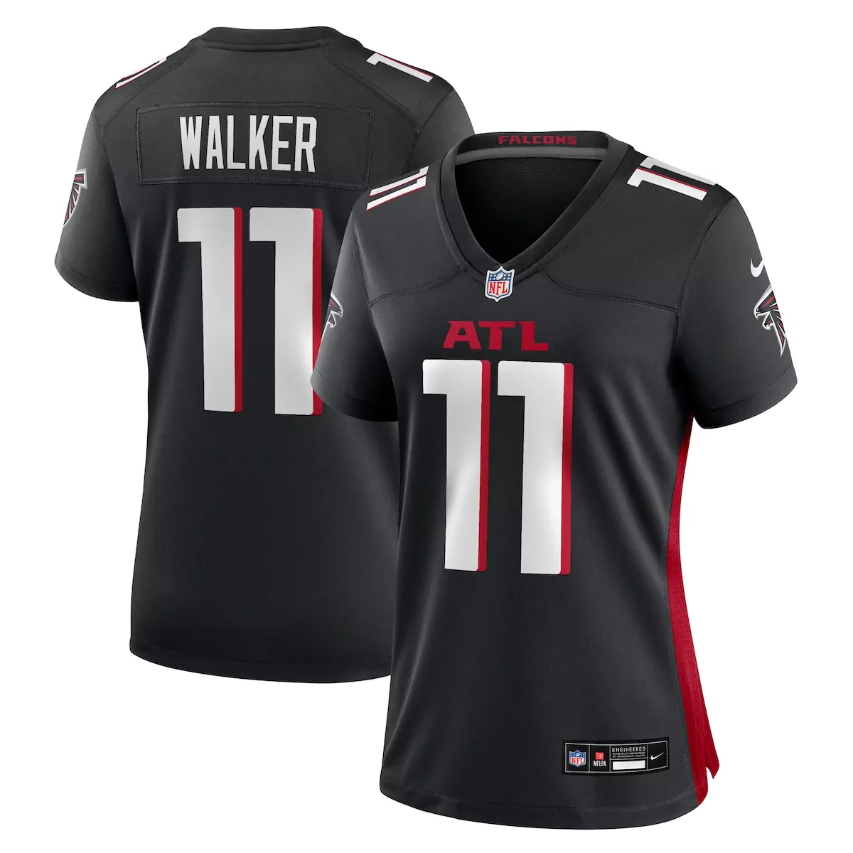 atlanta falcons jalon walker black team game jersey es7