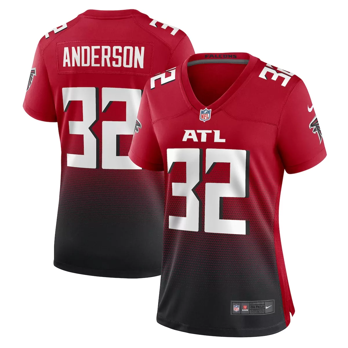atlanta falcons jamal anderson black game retired player jersey nkw