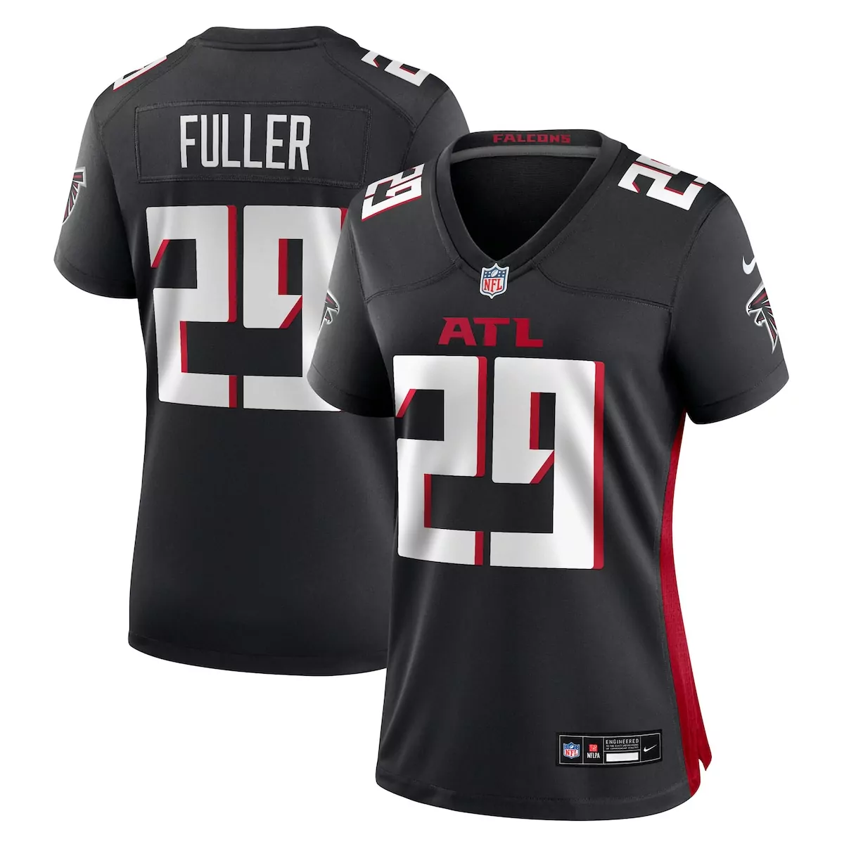 atlanta falcons jordan fuller black team game jersey